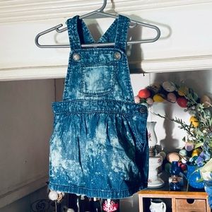 Baby Gap custom denim jumper dress overall style rocker 18mo 12mo one of a kind